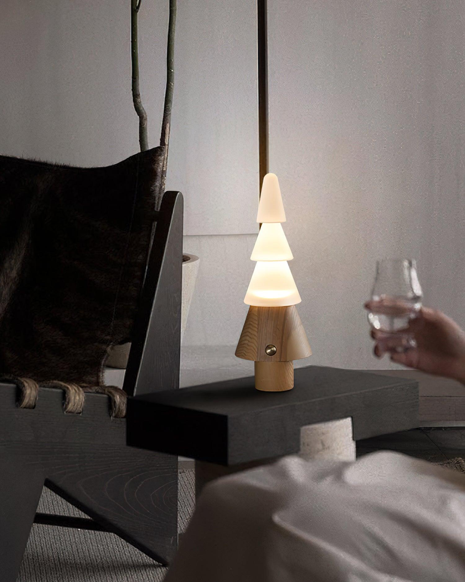 Tree Table Lamp - Built-in Battery Adjustable Night Light