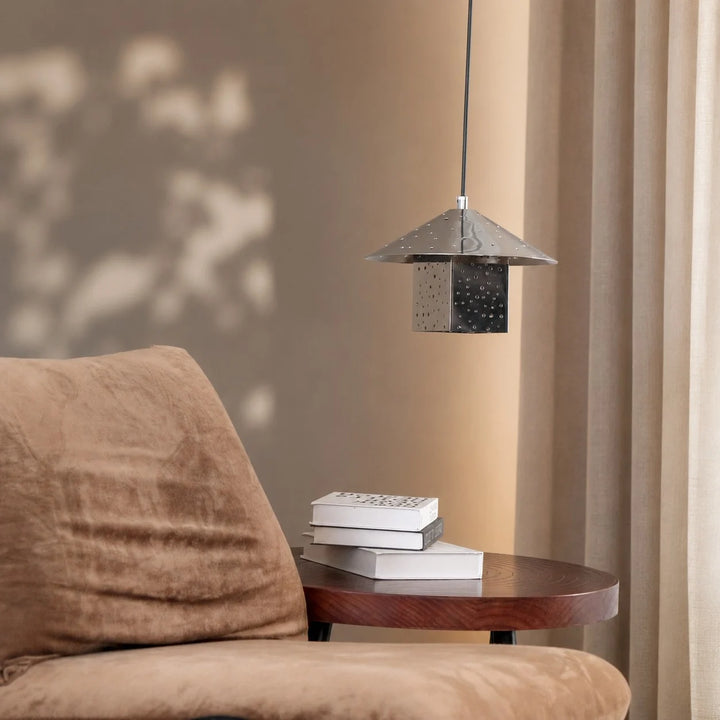 Bauhaus Hollow Silver Single Pendant Light