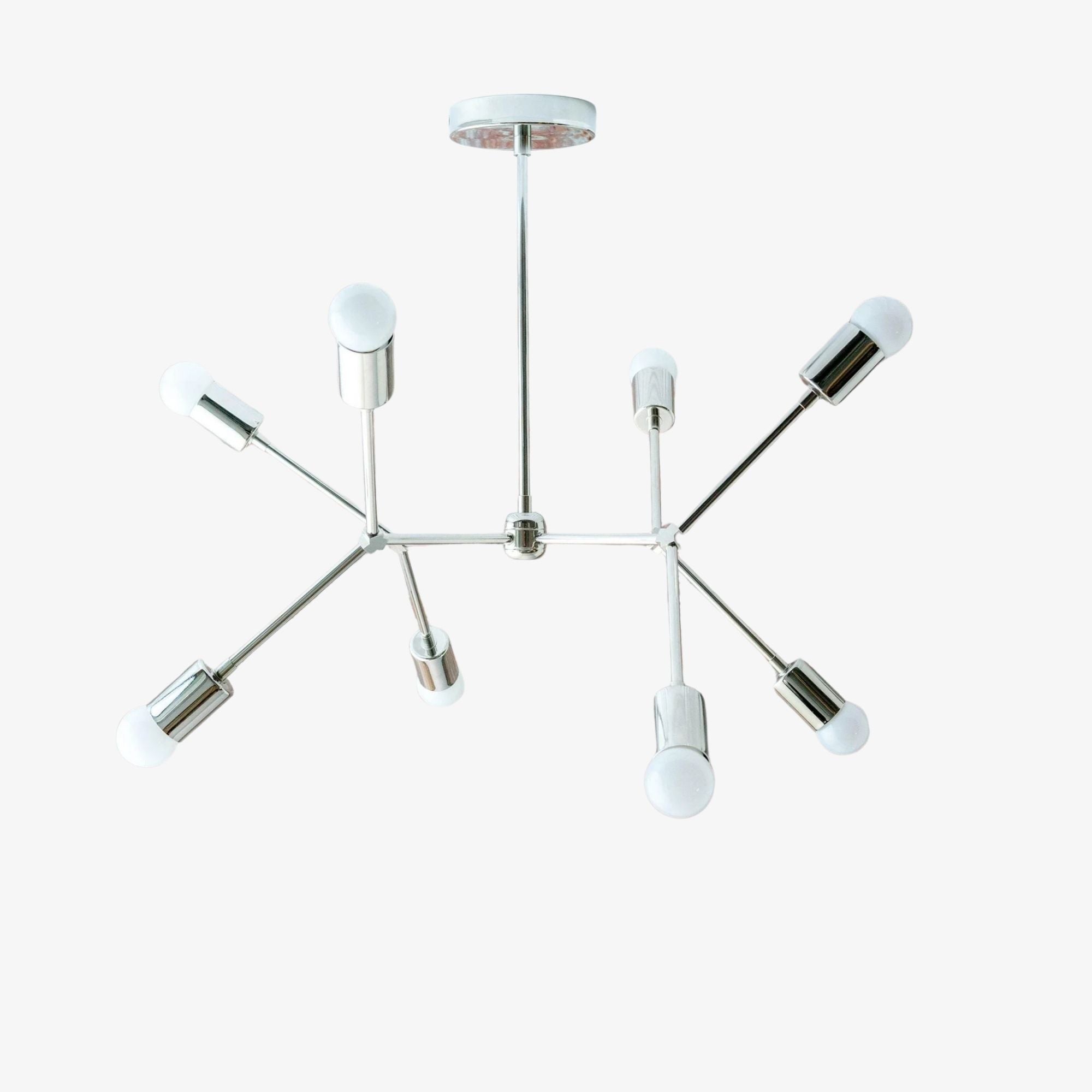 Mobilux Line Modern Geometric Chandelier - Brass Ceiling Light Fixture