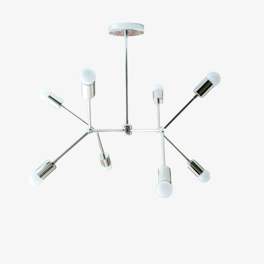 Mobilux Line Modern Geometric Chandelier - Brass Ceiling Light Fixture