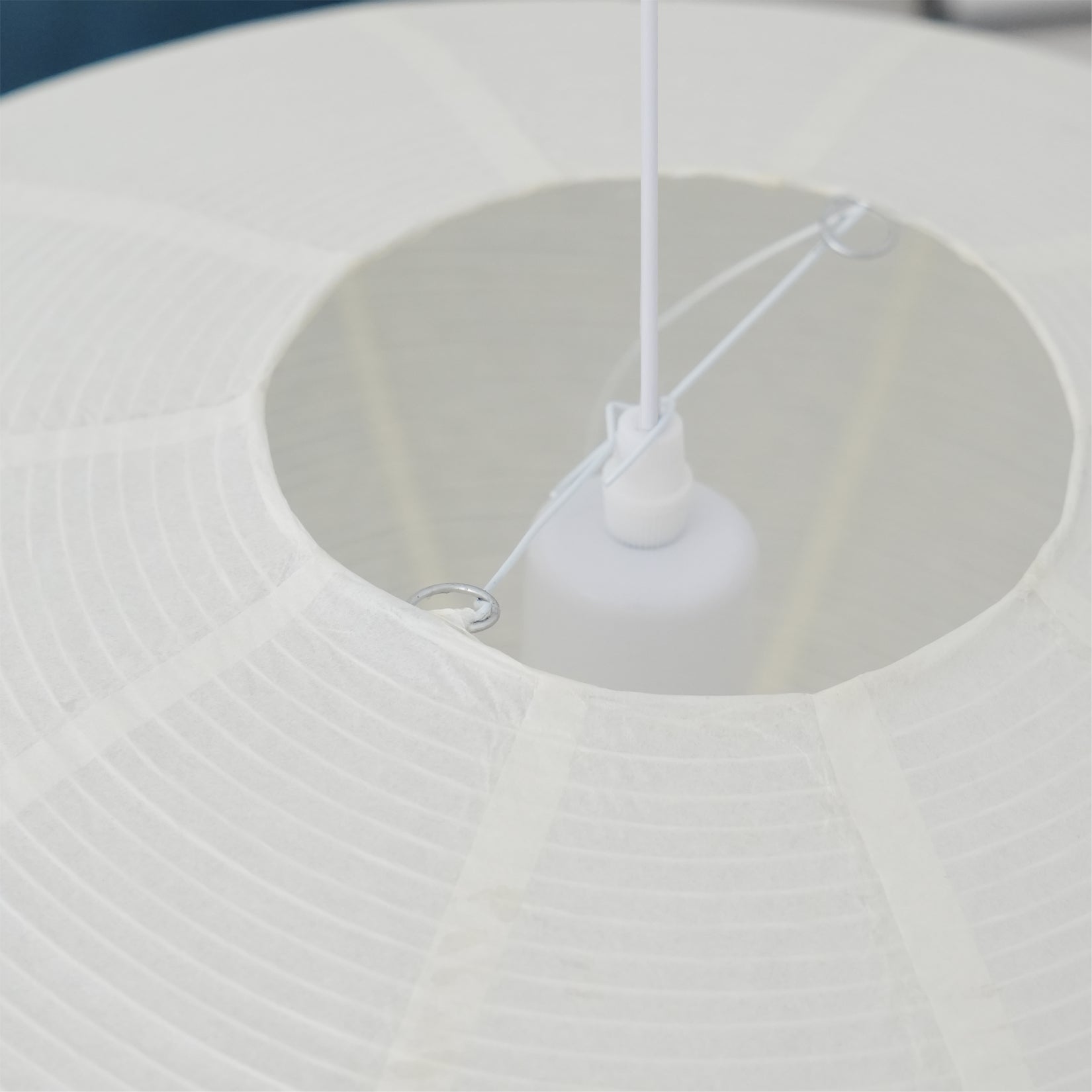 Washi Paper Pendant Lamp - Handcrafted Mulberry Light for Cozy Room