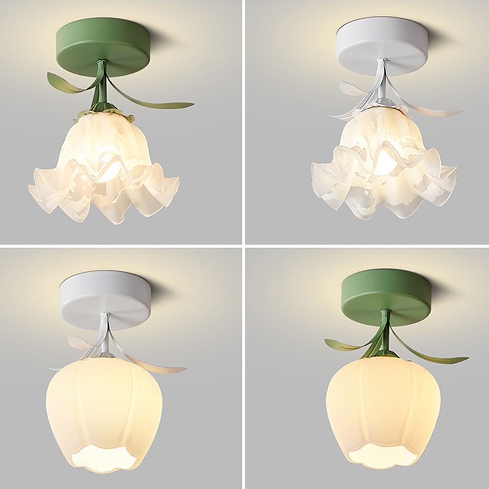 Creative Flower Ceiling Light - Mini Artistic Fixture for Bedroom