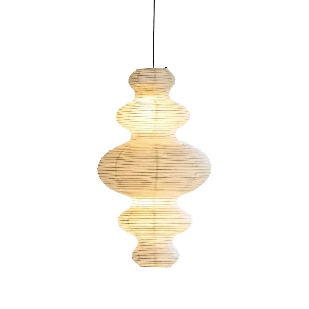 Sculptural Rice Paper Pendant Lamp - Luxurious Lamp for Bedroom