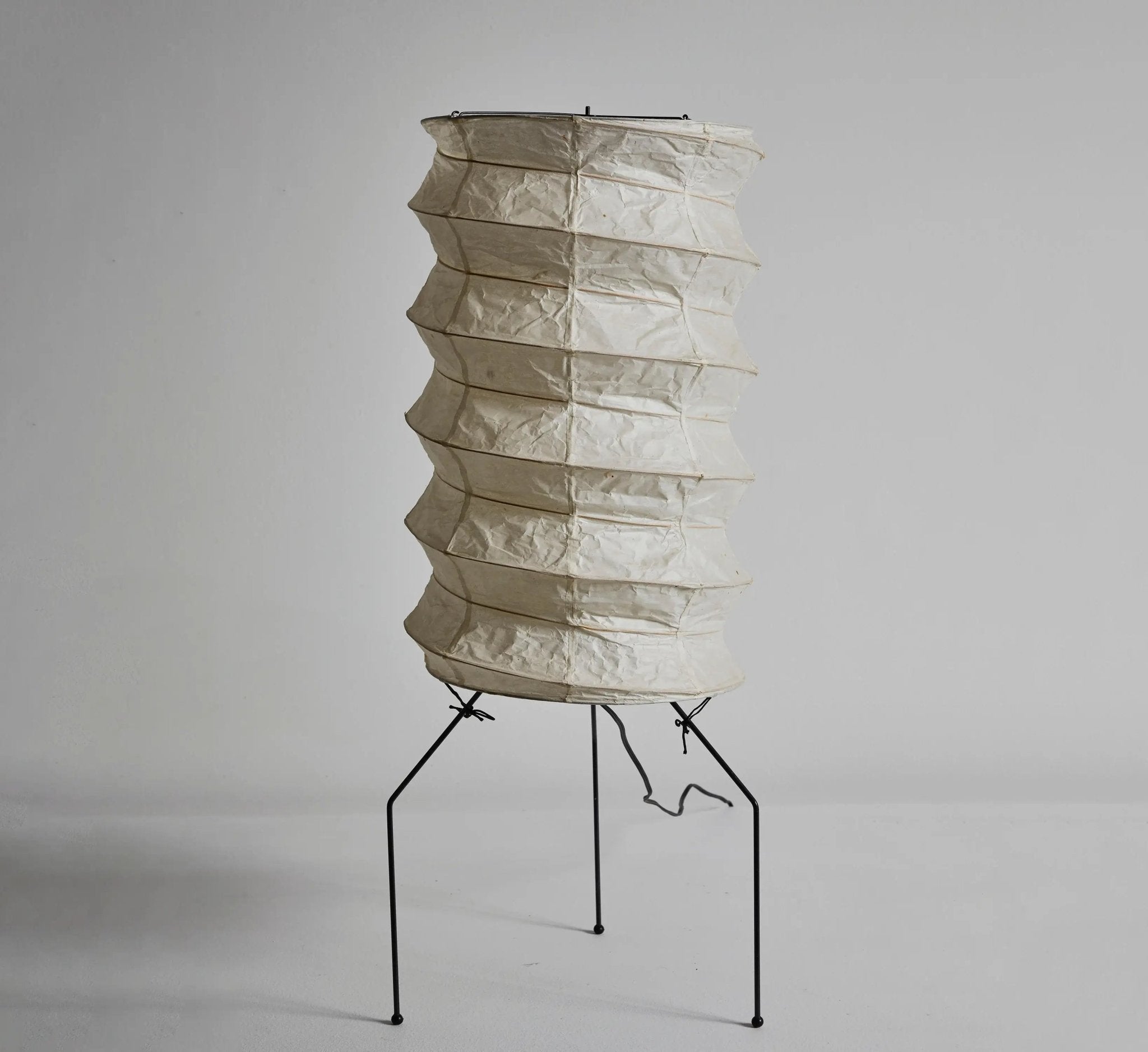 Japandi-Style Floor Lamp - Rice paper Pleated Lamp for Bedroom