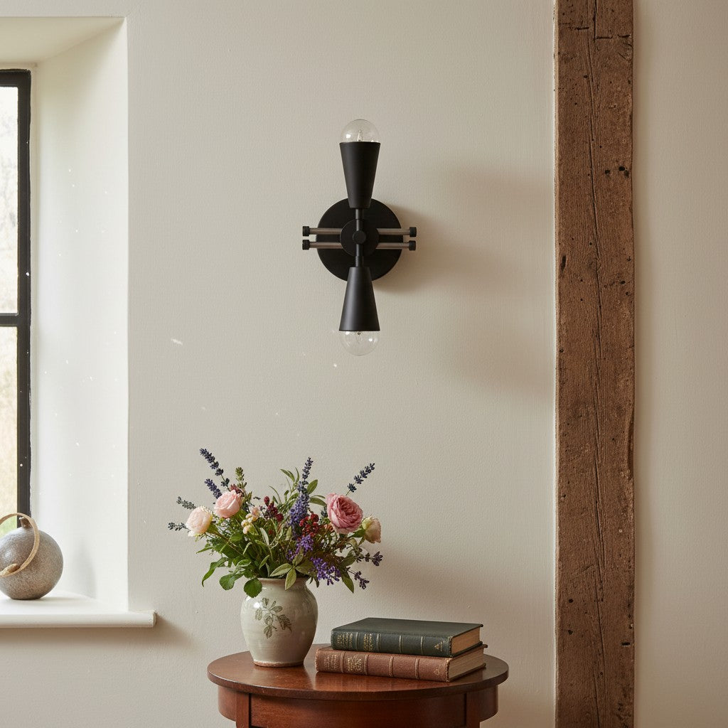 Pyralis Cone Art Deco Messing Wandleuchte - Industrielle Vanity Light