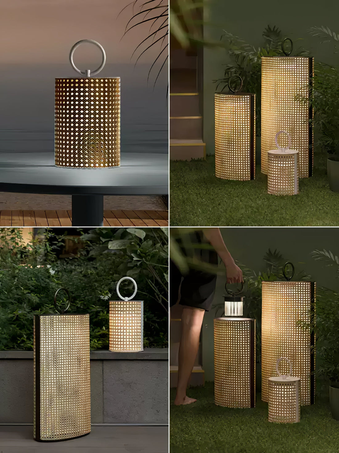 Solar-Laternenlampe für den Außenbereich – tragbares, elegantes Licht für Terrasse und Garten