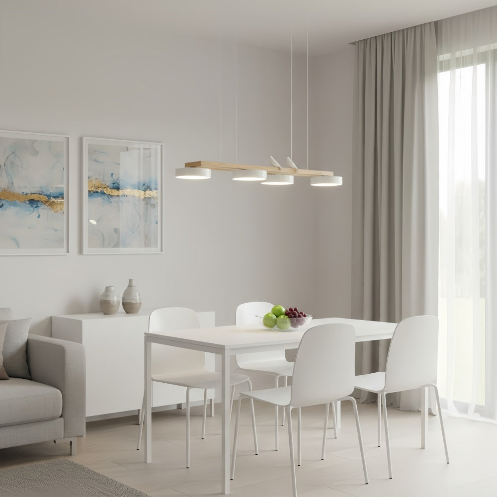 Orilumea Bird Chandelier - Wooden Lighting Fixture Modern Style for Living Room
