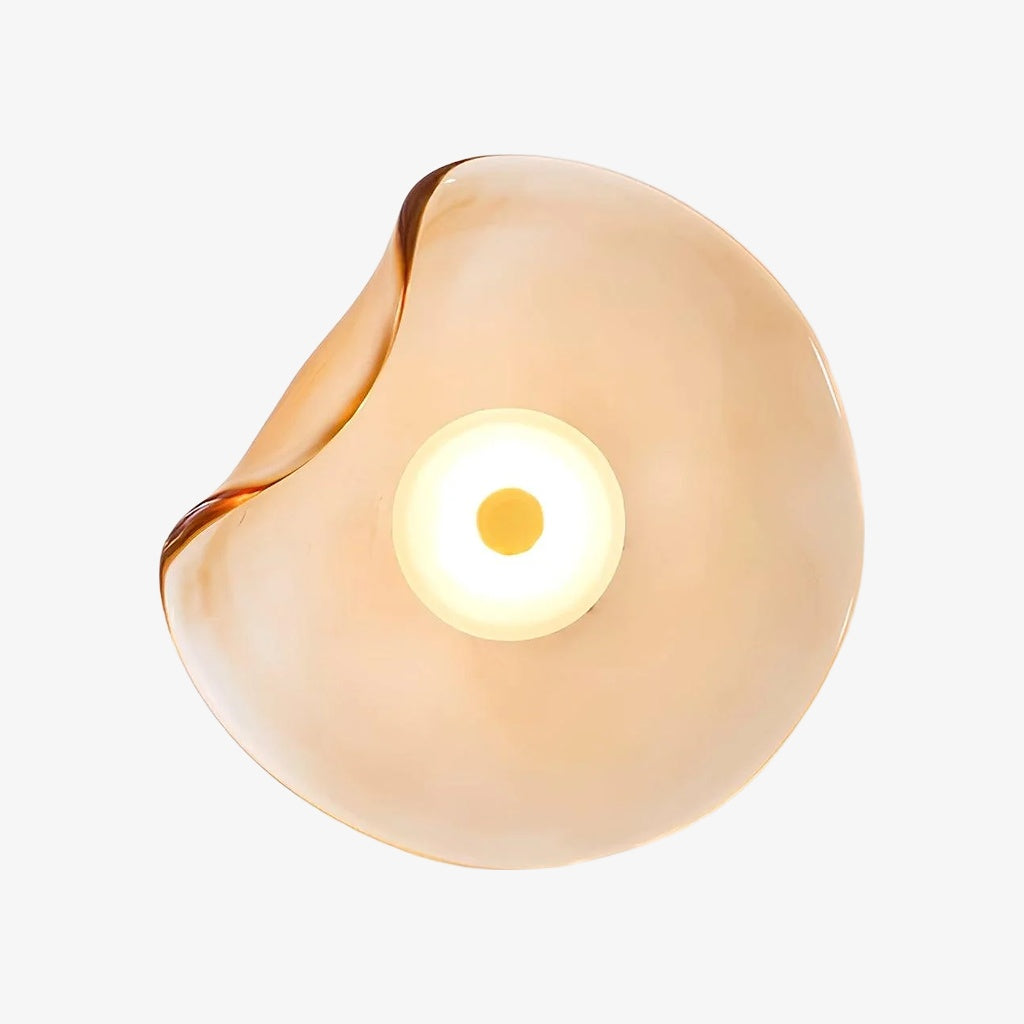Lunacrest Curved Nebula Inspired Wall Light – Artistic Glass Lighting for Hallway