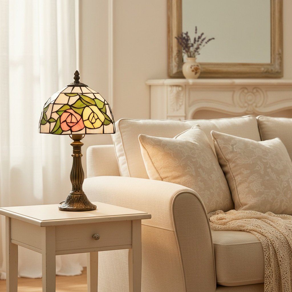TF Harken Decorative Jewel Table Lamp - Stunning Glass Design Perfect for Bedroom or Living Room