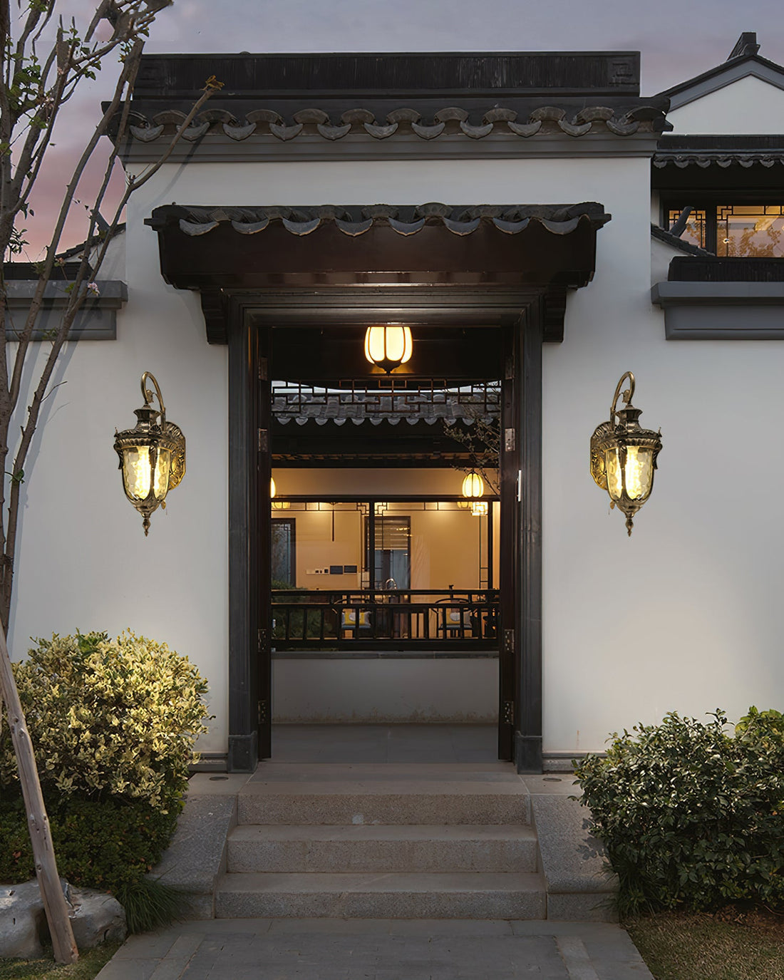 Heritage Outdoor Wall Lamp - Vintage Brass Light for Garden & Patio