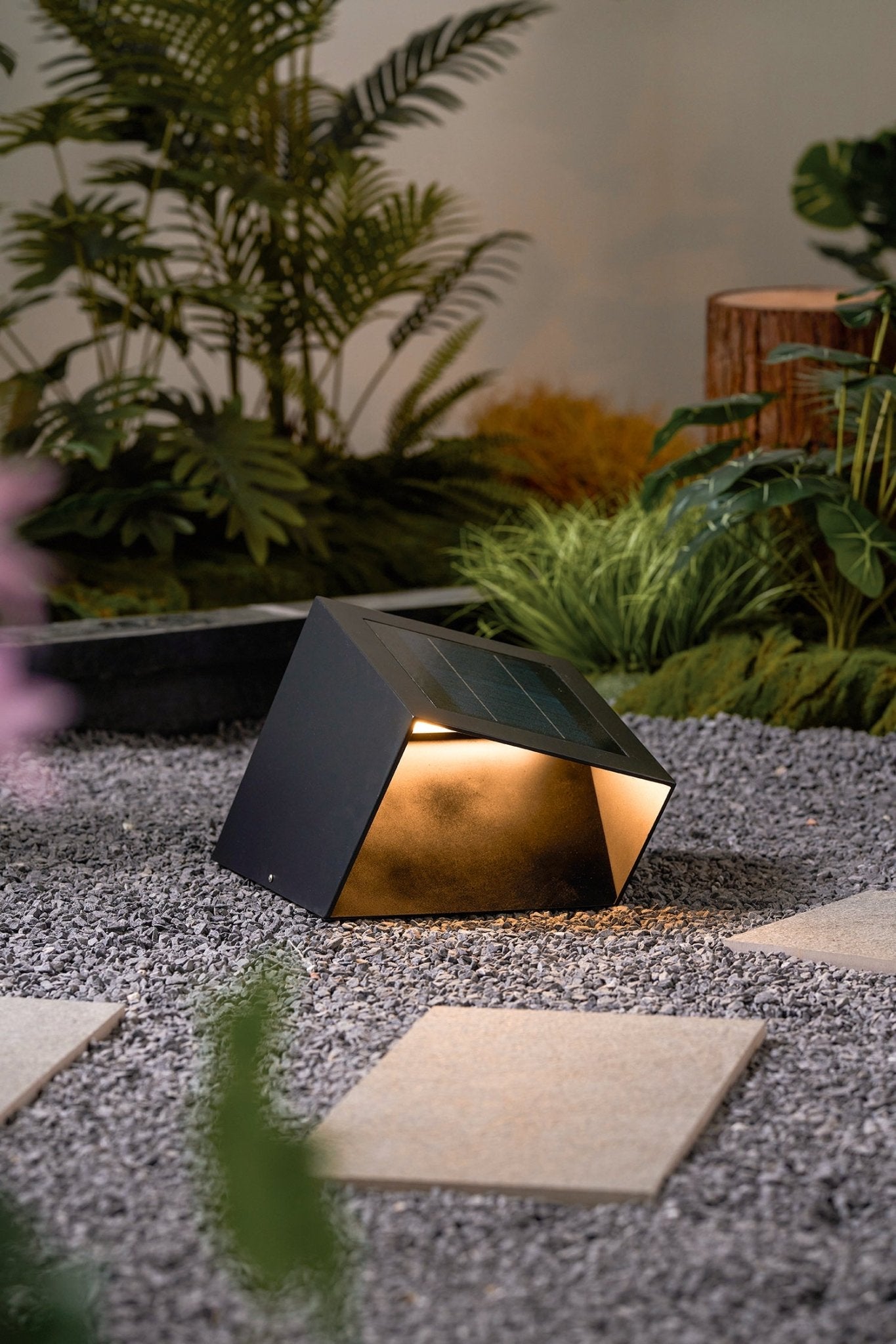 Cube Garden Solar Light - Compact LED Lamp for Patio & Small Gardens