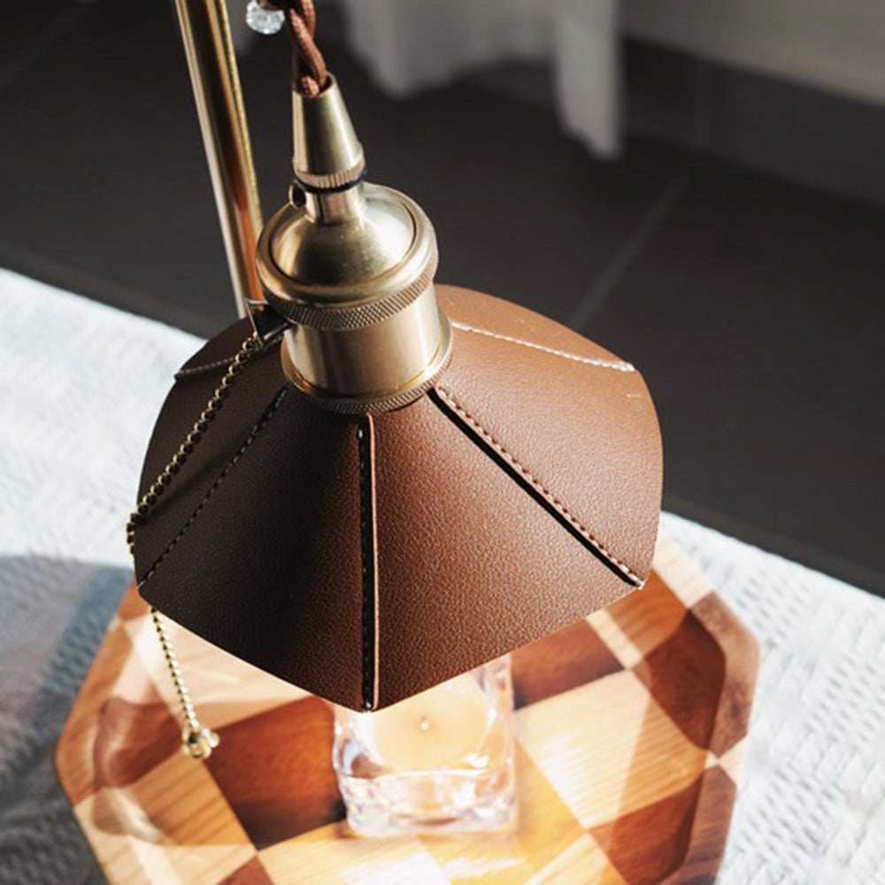 Retro Wood Table Lamp - Aromatherapy Candle Holder with Vintage Charm