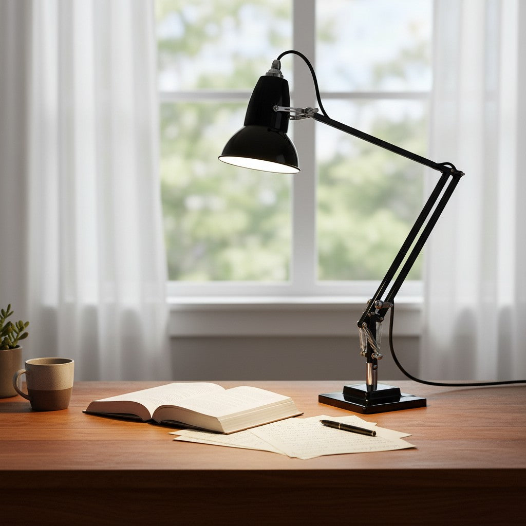 Modryx Vintage-Schreibtischlampe, verstellbar – Industrielle Arbeitsleuchte für Homeoffice