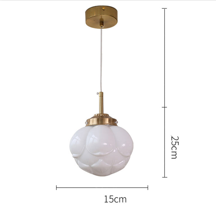 Vintage Art Glass Hanging Lamp - Elegant Home Decor Lighting