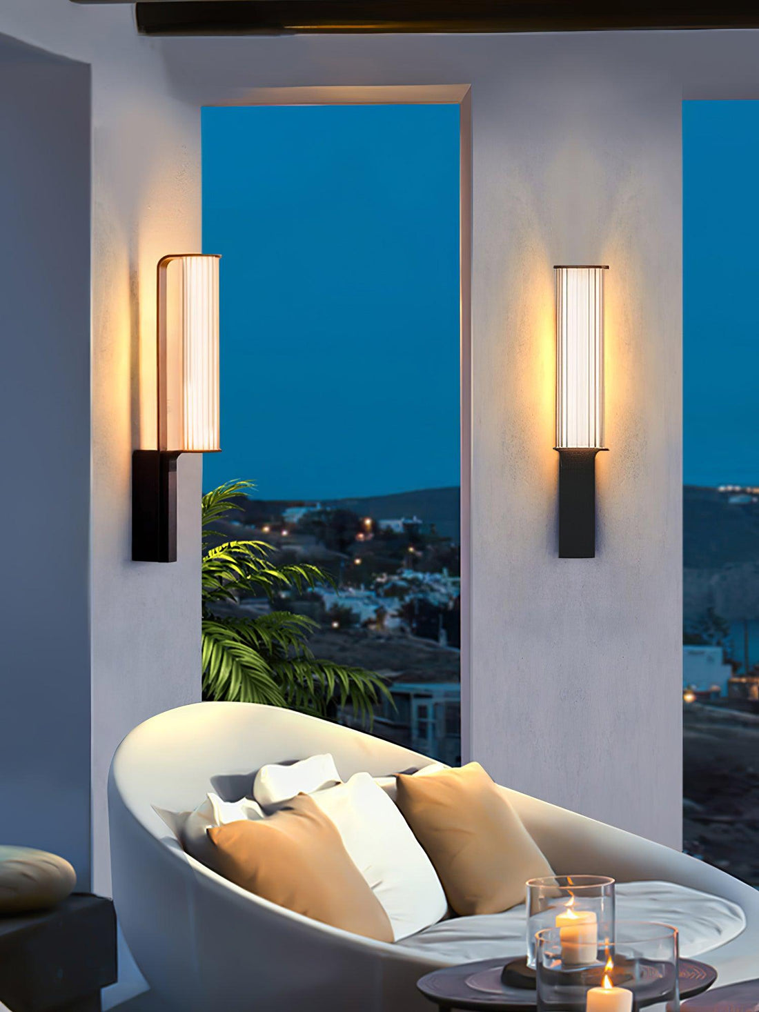 Outdoor Floor Lamp - Stainless Steel Acrylic Industrial Lighting