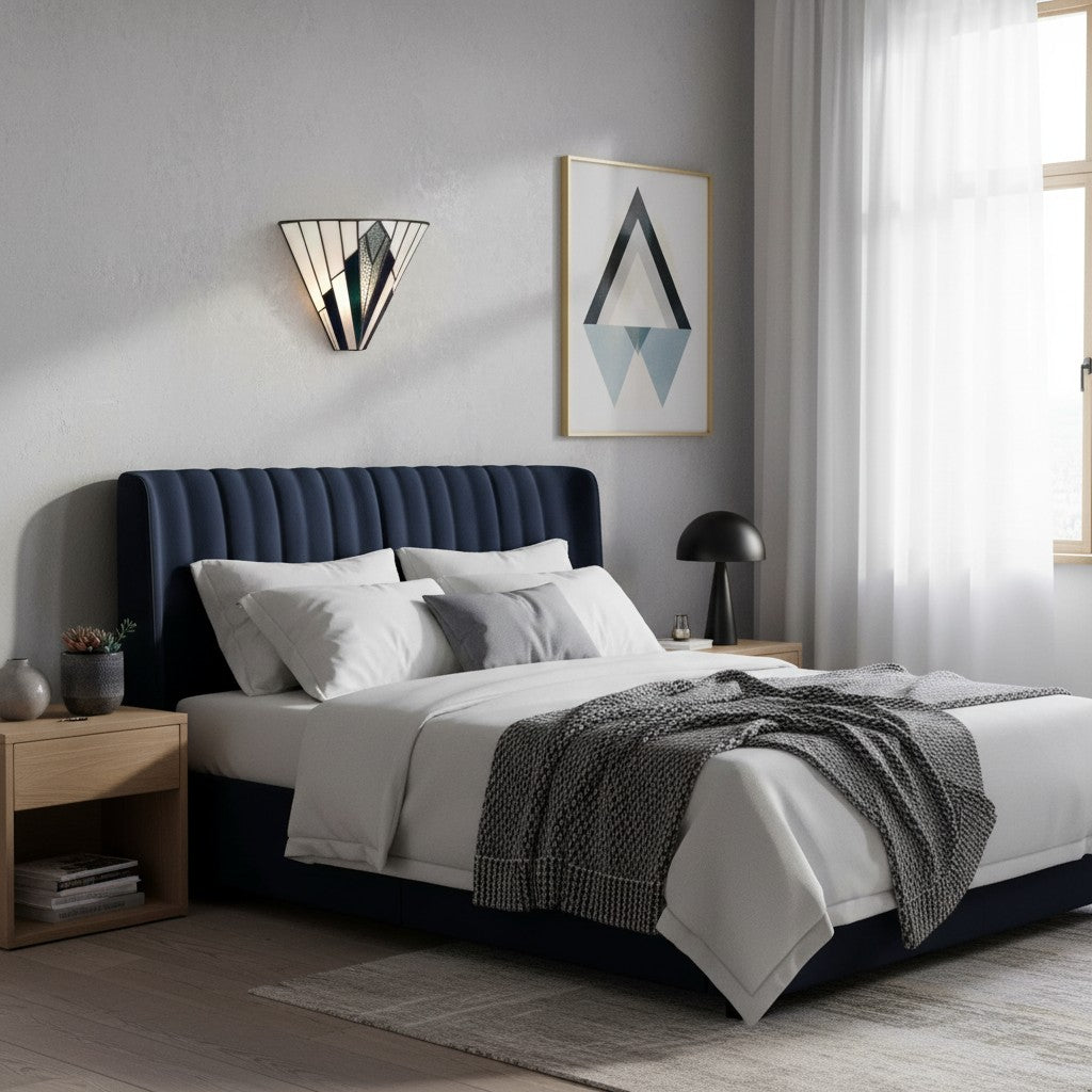 TiffStar Wandleuchte – Vintage-Buntglas für Flur und Schlafzimmer