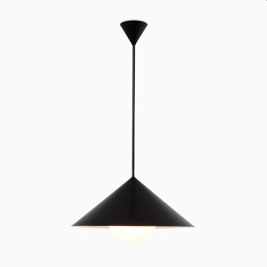 Brivana Cone Pendant Light - Mid-Century Adjustable Metal Kitchen Lamp