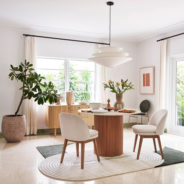 Solivara Pendelleuchte – Pendelleuchte aus Leinen – Mehrschichtiger Schirm