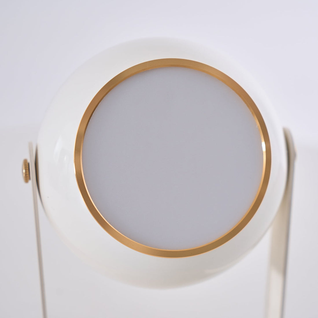 Glossy Black-White Table Lamp - Helmet-Inspired