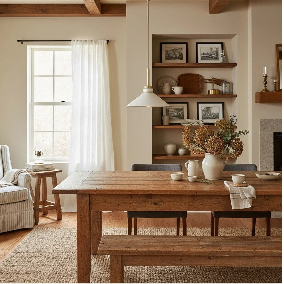 Aurenza Moderne Bauernhaus-Pendelleuchte – Verstellbarer Schirm für warmes Ambiente