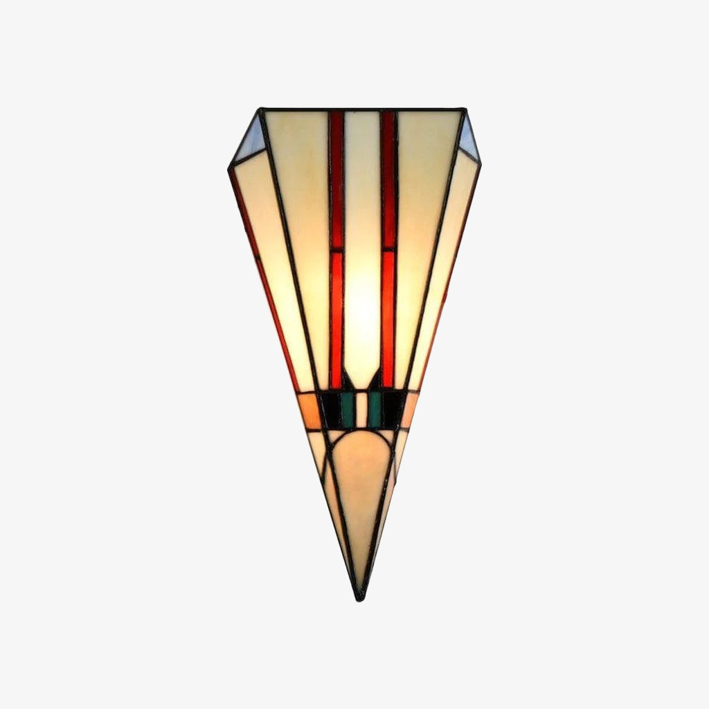 TF Sorenia Art Deco Stained-Glass Wall Light – Hand-Cut Glass Sconce for Living Room