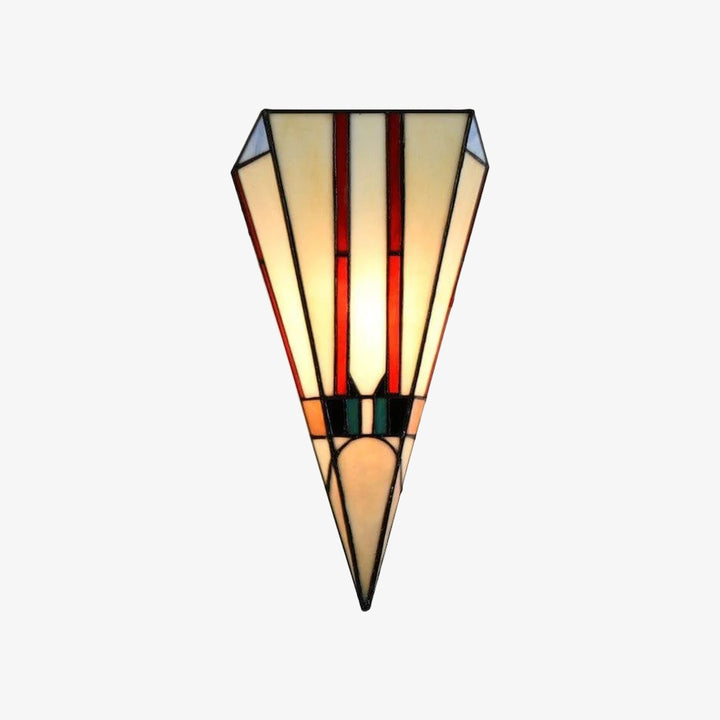 TF Sorenia Art Deco Stained-Glass Wall Light – Hand-Cut Glass Sconce for Living Room