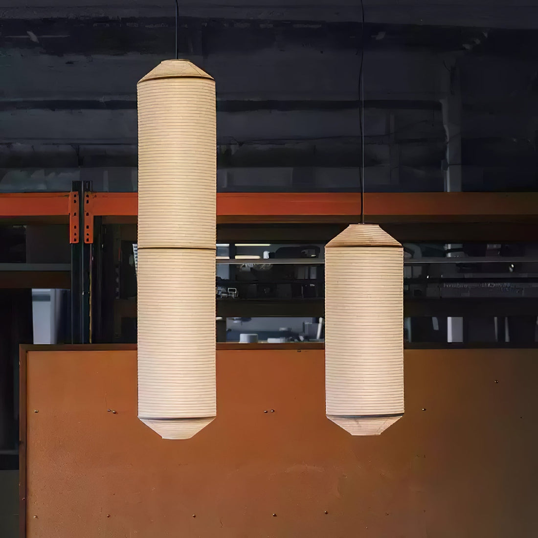 Hängelampe aus Maulbeerseide – Warme LED-Beleuchtung für Wohnzimmer