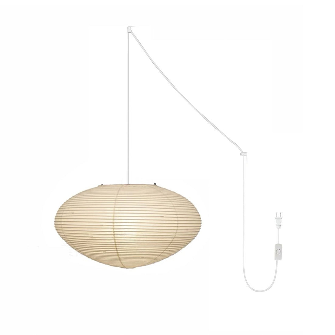 Mulberry Paper Plug-In Pendant Light