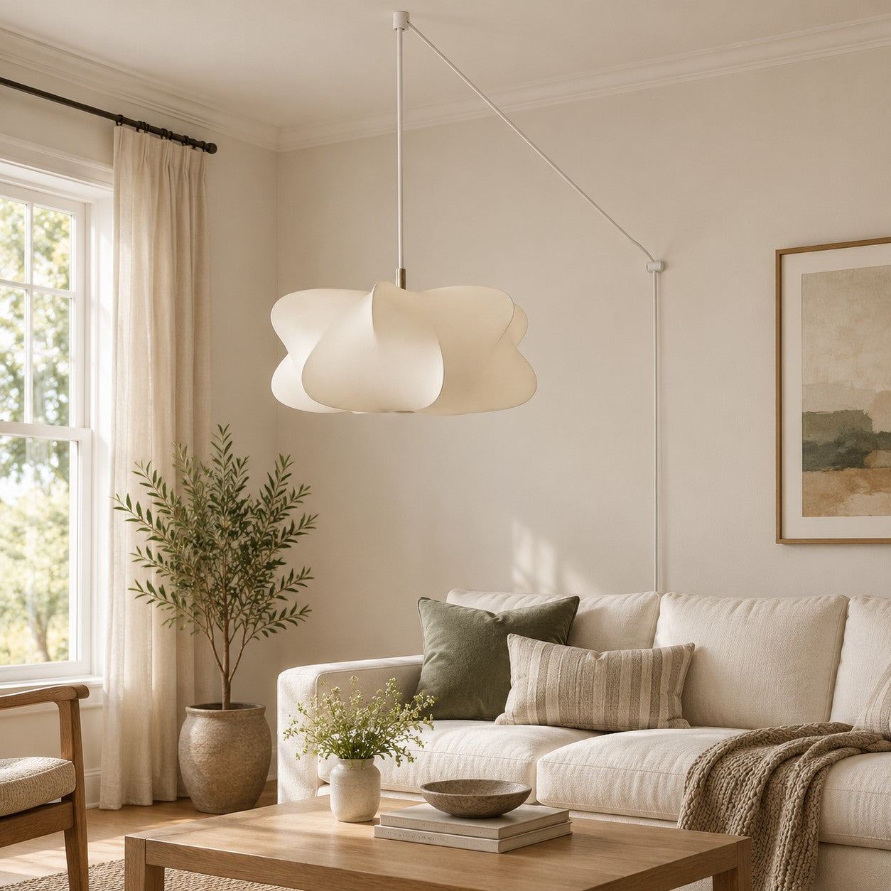 Mehrlagige Seiden-Eisen-Plug-in-Hängeleuchte