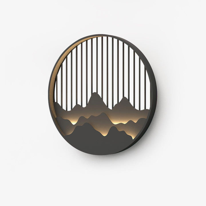 Mountain Outdoor Wall Lamp - Modern Circular Metal Light for Garden