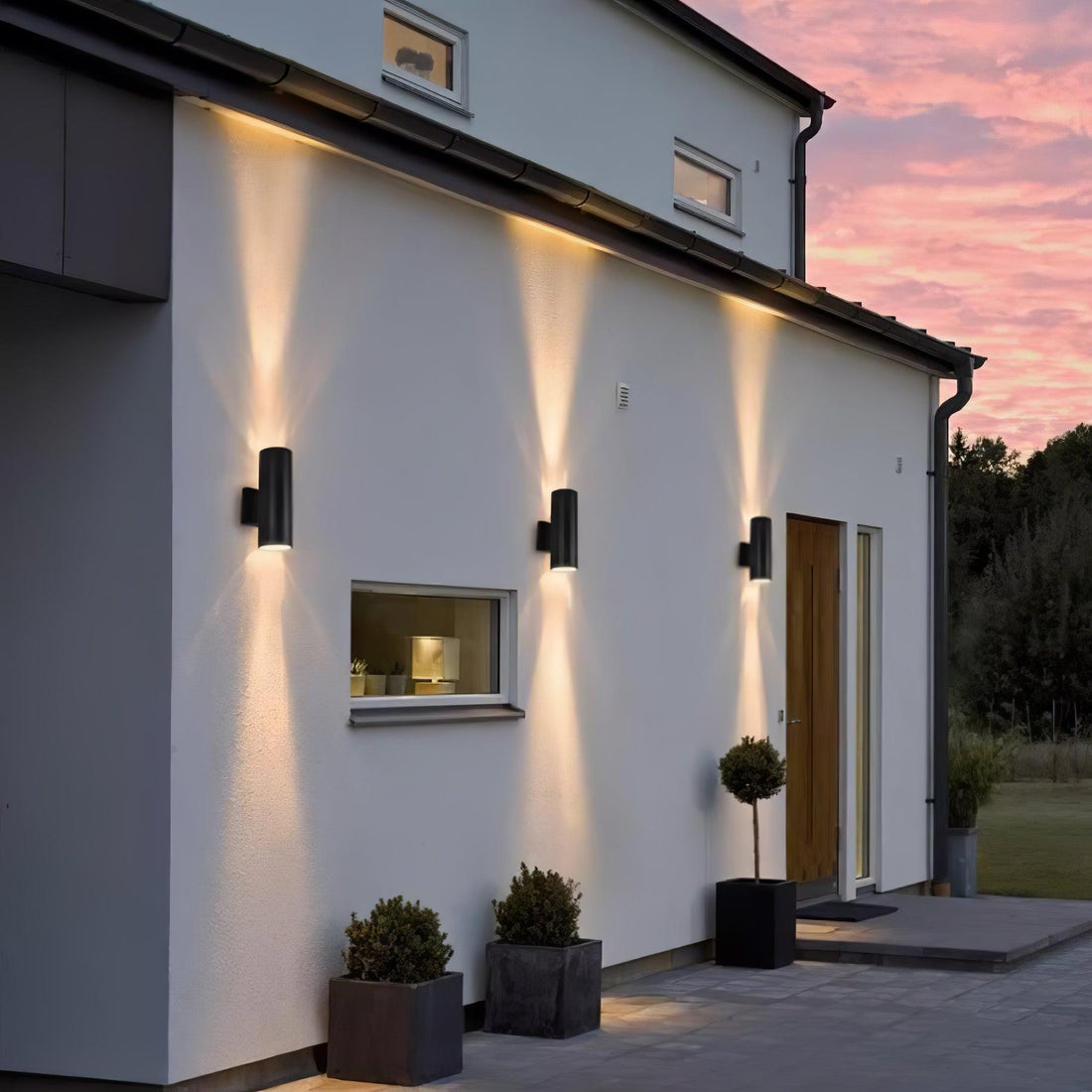 Zylindrische Außenwandleuchte - Wasserdichte moderne Lampe für den Garten