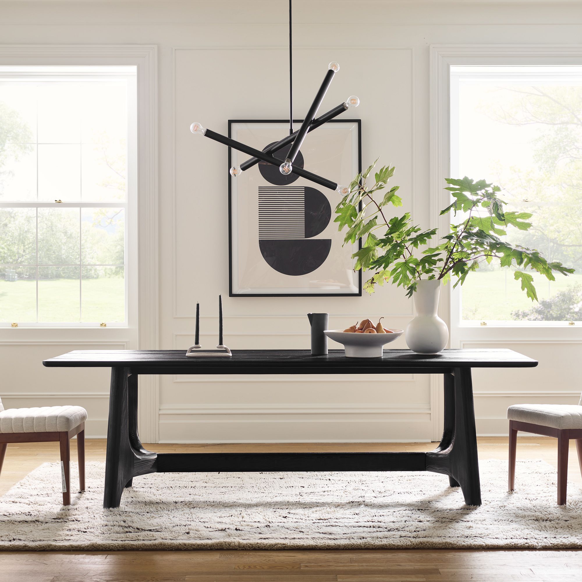 Borvia Metal Arm Chandelier - Modern Adjustable Trace Lamp for Hallway