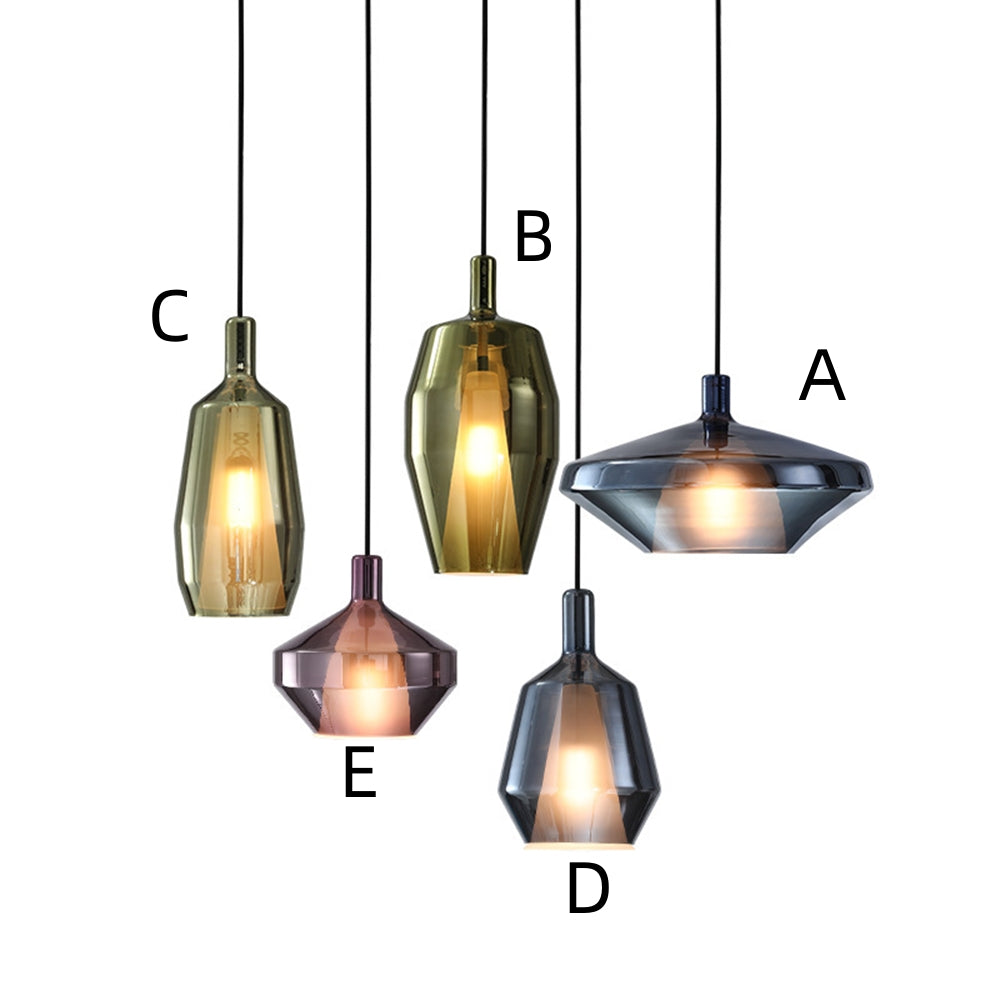 Modern Glass Pendant Light – Simple Colorful Dining Room Lighting