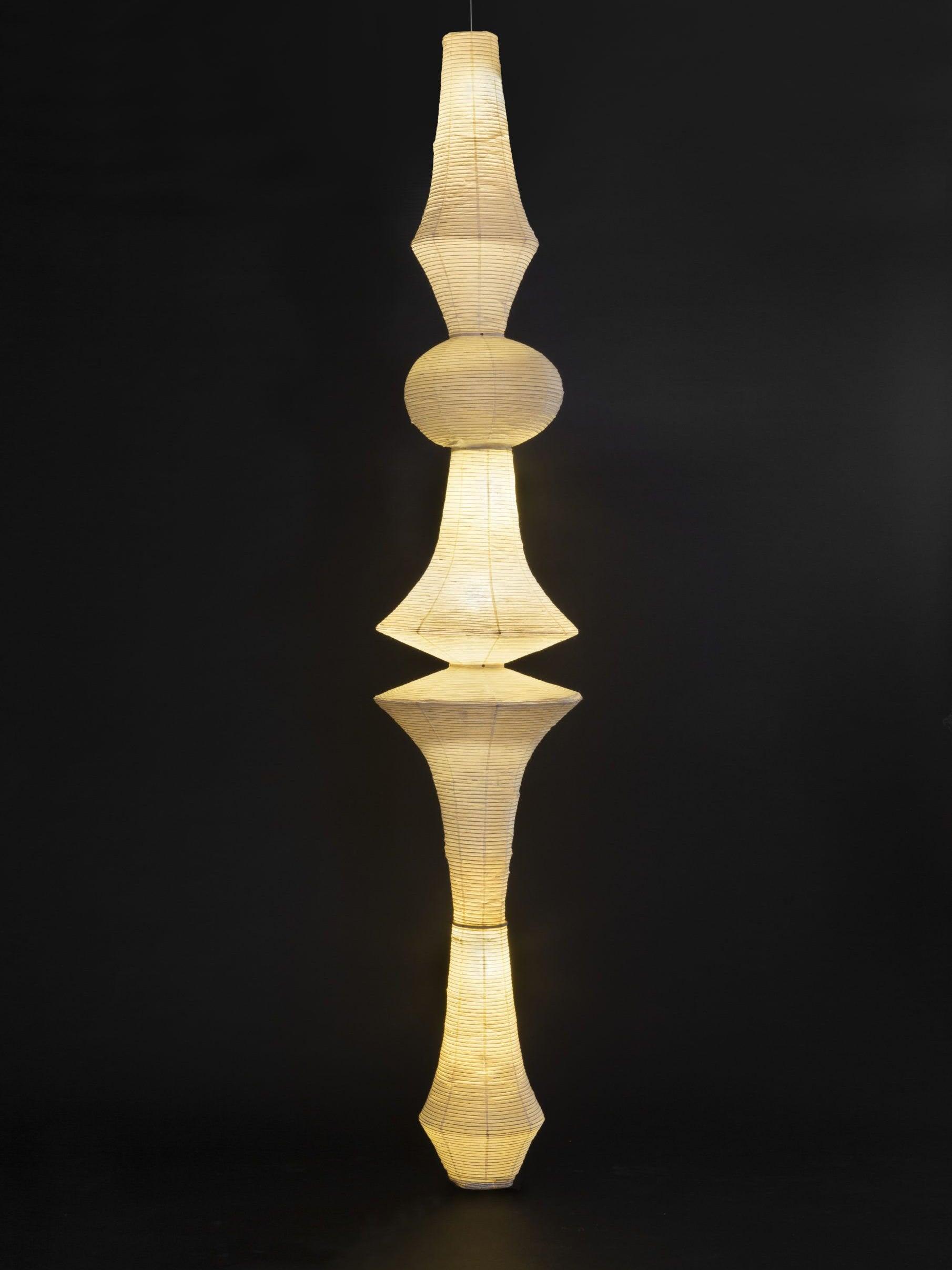 Washi Paper Pendant Light - Japanese Handcrafted Lamp for Living Room