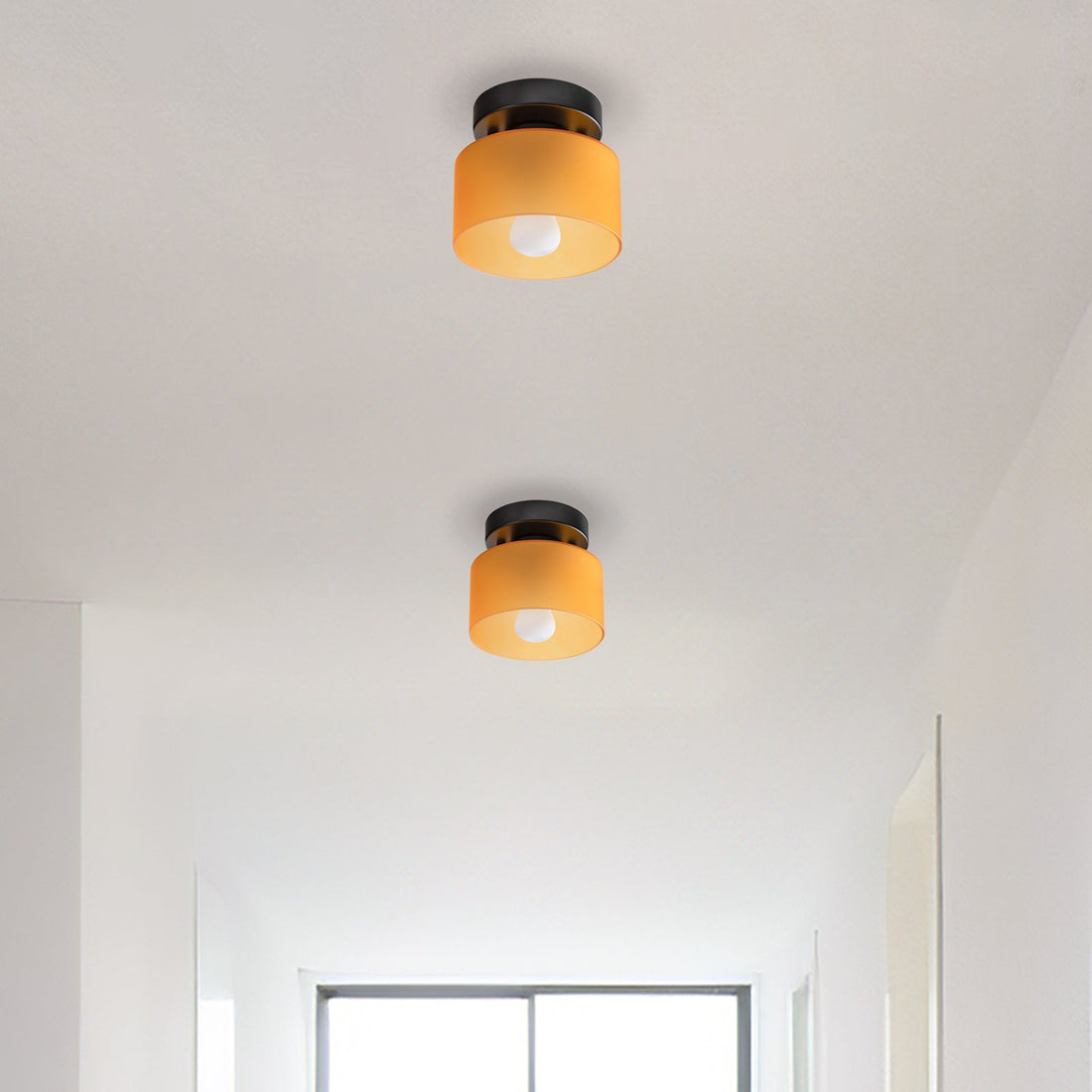 Bauhaus Glass Ceiling Light - Minimalist Mini Design Lamp For Hallway