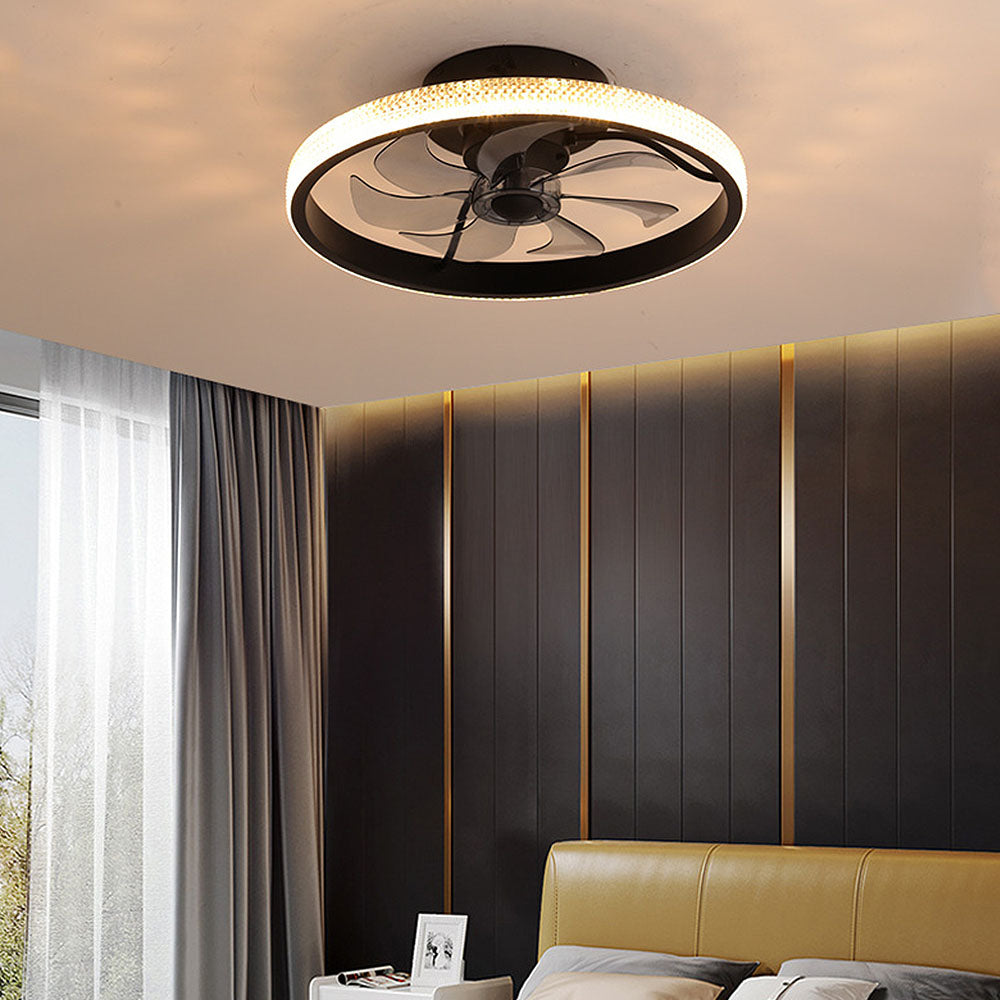 Dimmable LED Ceiling Fan – Modern Hardware Light for Home Interiors