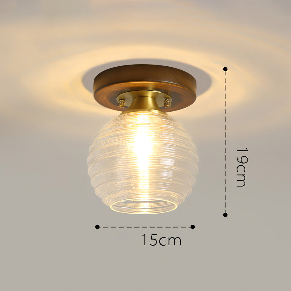 Contemporary Glass Ceiling Light - Modern Living Room Fixture