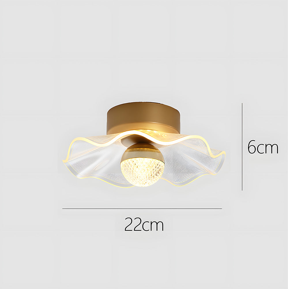 Contemporary Gold Ceiling Lamp - Luxurious Light for Living Room