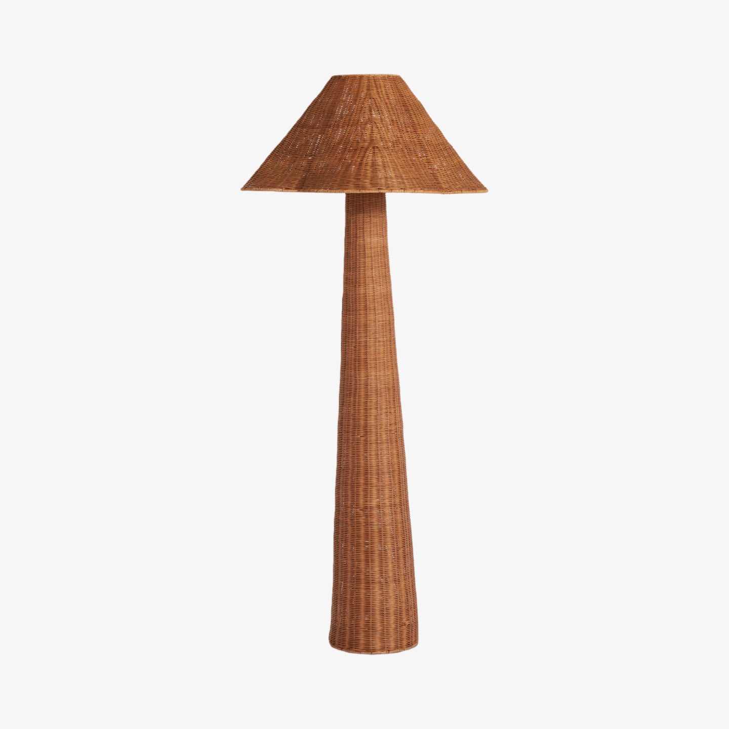 Wickara Woven Floor Lamp - Sculptural rattan design with natural rattan style, suitable for living room & bedroom