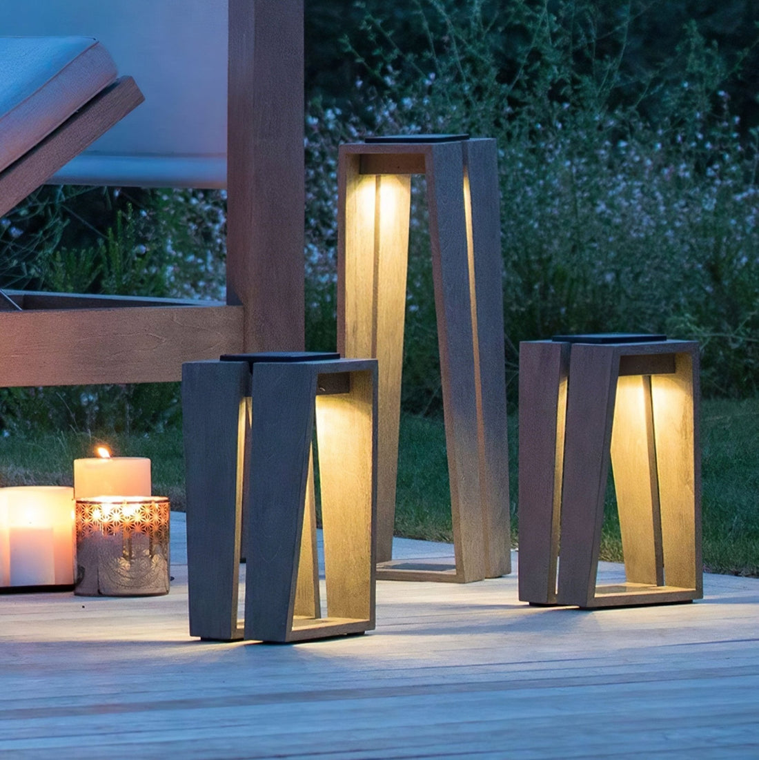 Solar-Pollerleuchte – LED-Lampe für Garten, Terrasse oder Gehweg