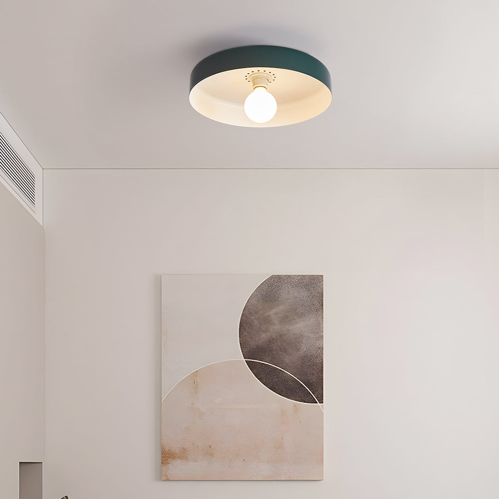 Flush Mount Art Decor Ceiling Light - Iron Round Fixture for Entryway