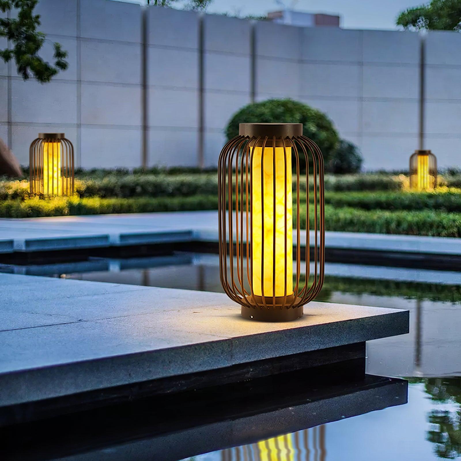 Metal Outdoor Table Lamp - Elegant Weather-Proof Lamp for Patio