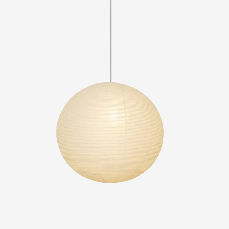 Washi Paper Round Pendant Lamp – Minimalist Lighting for Living Room