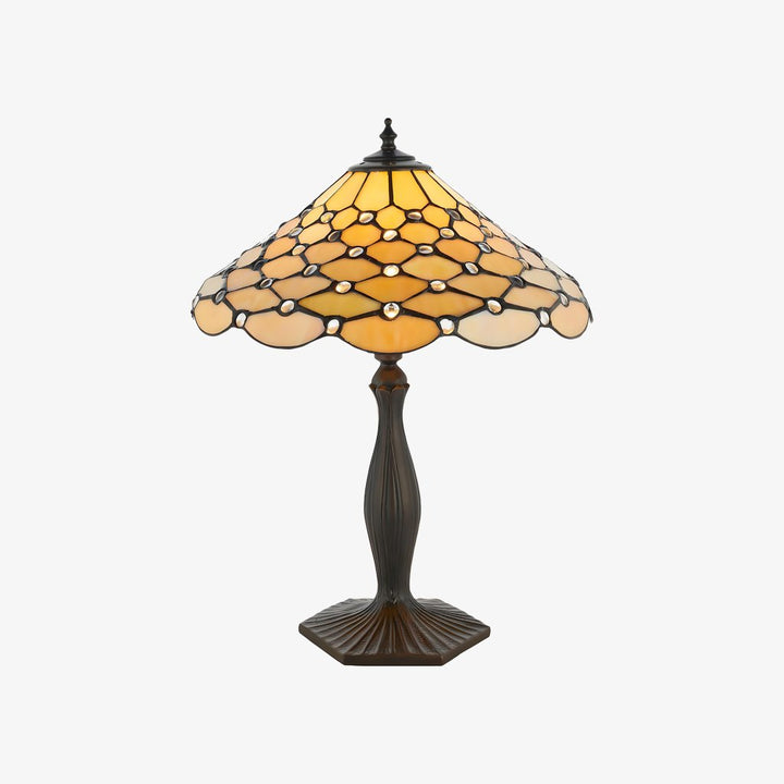 TF Pearl Stained Glass Table Lamp - Bedroom and Living Room Ambient Light