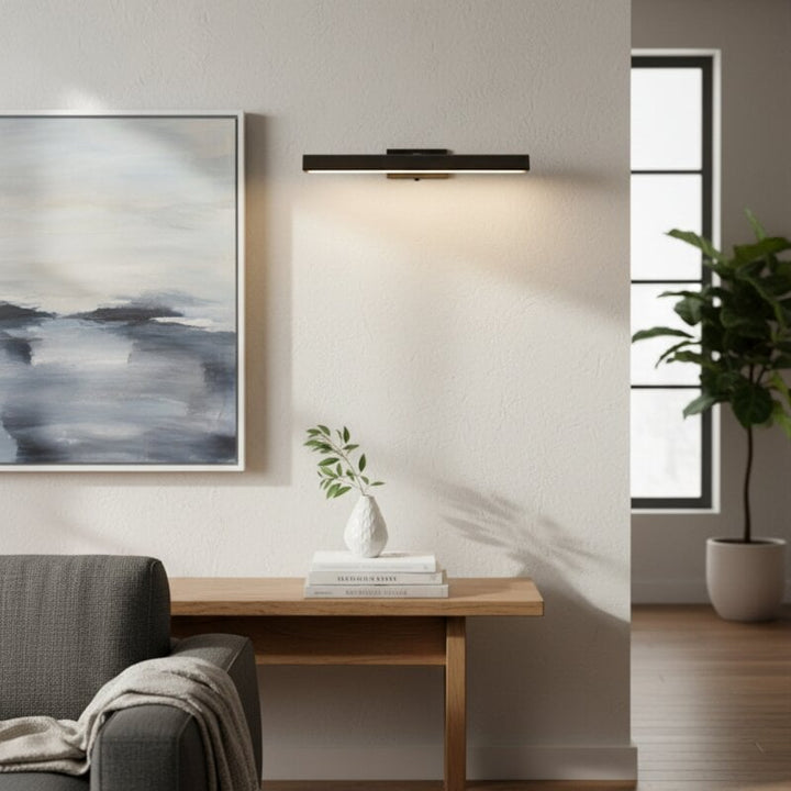 Libris Wall-Mounted Picture Light - Minimalist Linear Metal Frame for Artwork & Hallway