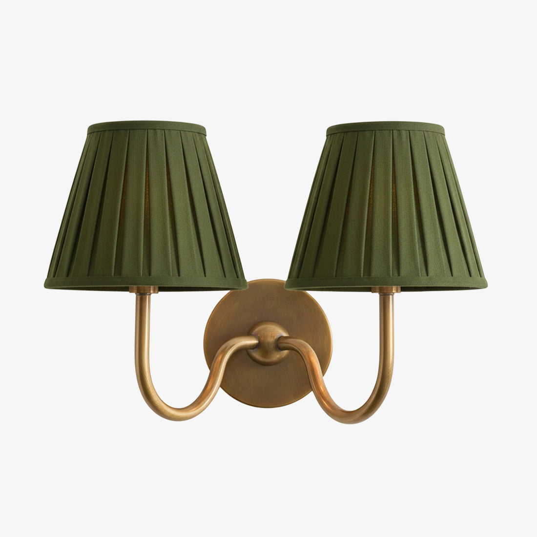 Luvora Vintage Pleated Shade Wall Lamp - Modern Brass Linen Wall Lighting