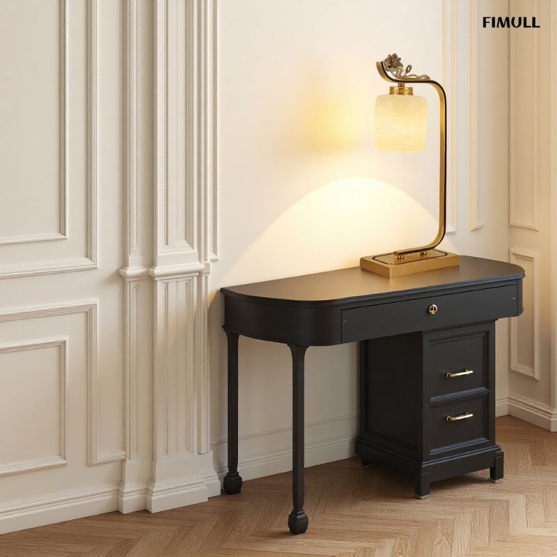 Moderner Eleganter Lotus aus Kupfer Tischlampe