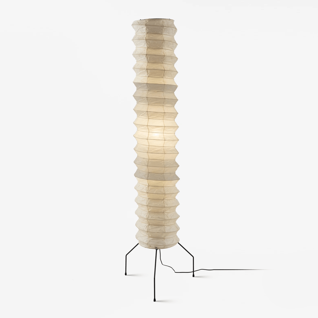 Stehlampe aus Washi-Papier – Japanische runde Leuchte für das Wohnzimmer