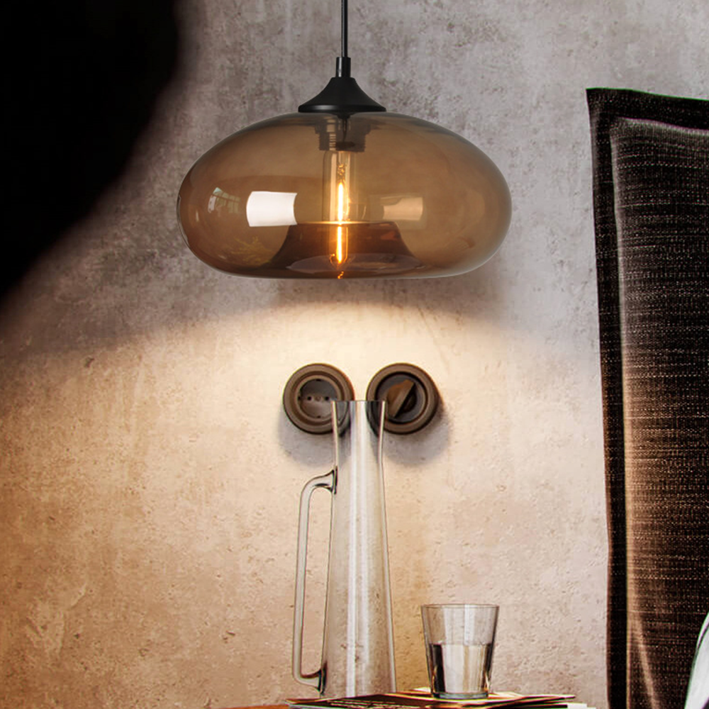 Künstlerische Pendelleuchte aus Glas – farbenfrohe, einzigartige Lampe für das Esszimmer