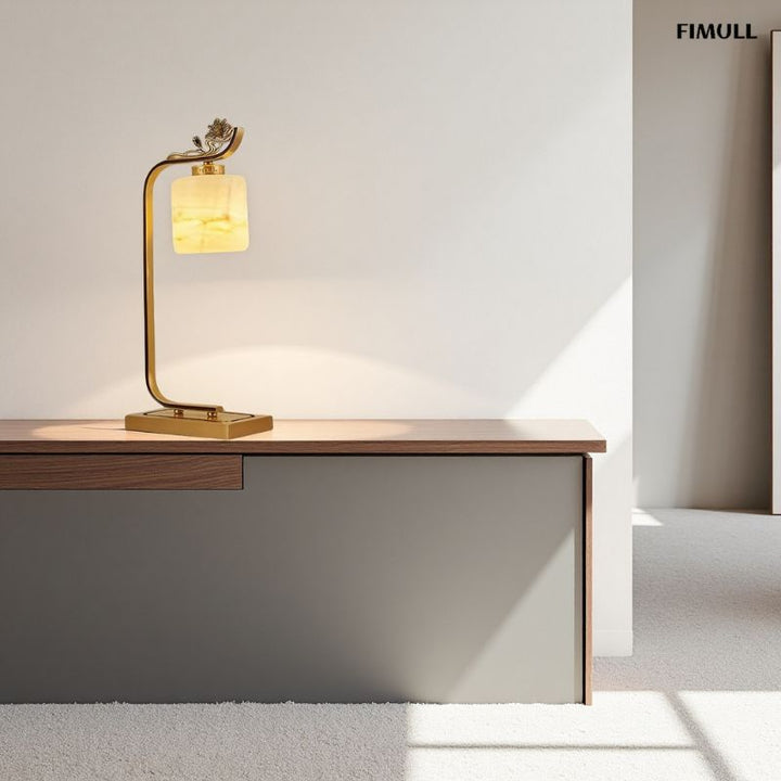 Moderner Eleganter Lotus aus Kupfer Tischlampe